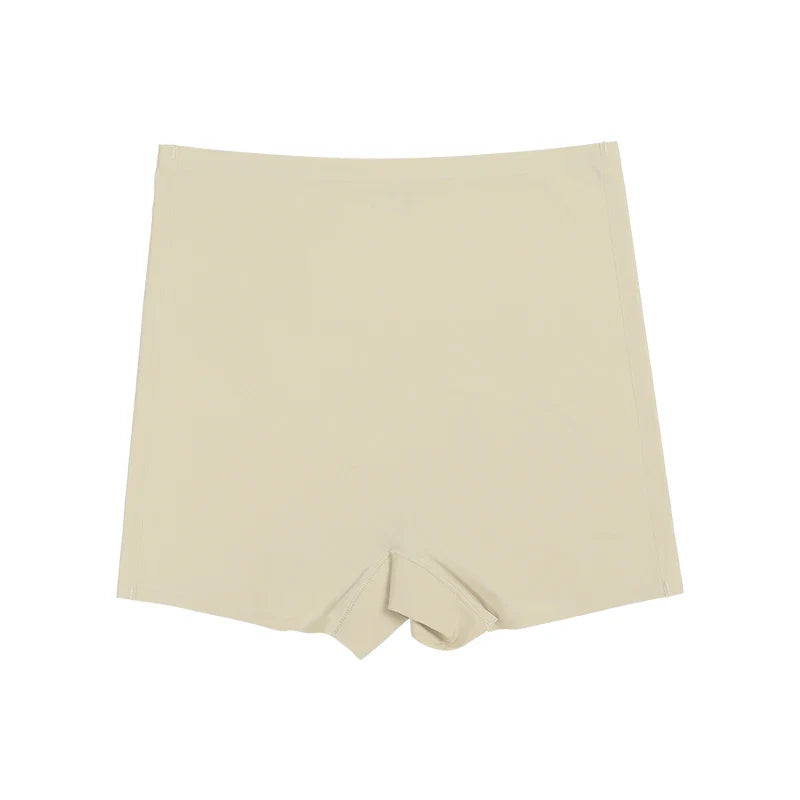 Seamless Ice Silk Biker Shorts — Solid Boxer Leggings for Women, Sports Yoga Pants & Comfortable Shorts