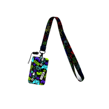 Gamer ID Card Holder Lanyard — Cool Credential Neck Strap & Badge Keychain for Men & Women