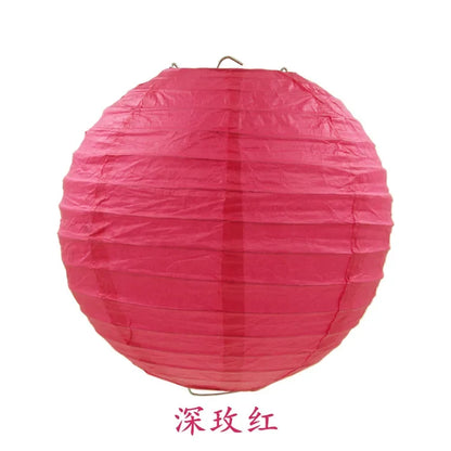 Round Paper Lanterns for Birthday Wedding Party Decor, DIY Hanging Lampion Balls, 4/6/8/10/12/14/16 Inch Craft Supplies