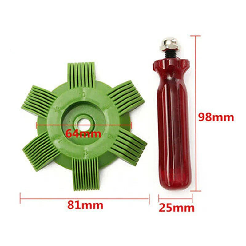 Universal Car Radiator & Air Conditioner Coil Straightener - Fin Comb Hand Tool for Auto Cooling System Repair and Cleaning