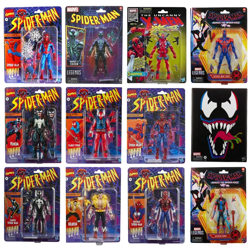 2099 1/12 Scale Spider-Man Action Figure — ML Marvel Legends-Style Deadpool & Venom Avengers Collectible Toy Gift