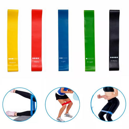 Complete Fitness Set: TPE Resistance Bands Rubber Loop Bands - Strength Training Workout Expander for Yoga, Gym - Elastic Rubber Loop Gym Equipment