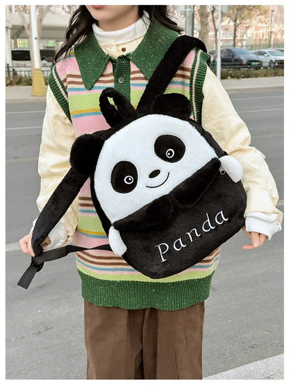 Kuromi & Cinnamoroll Plush Backpack — Cute Cartoon Soft Daypack for School, Travel & Daily Use