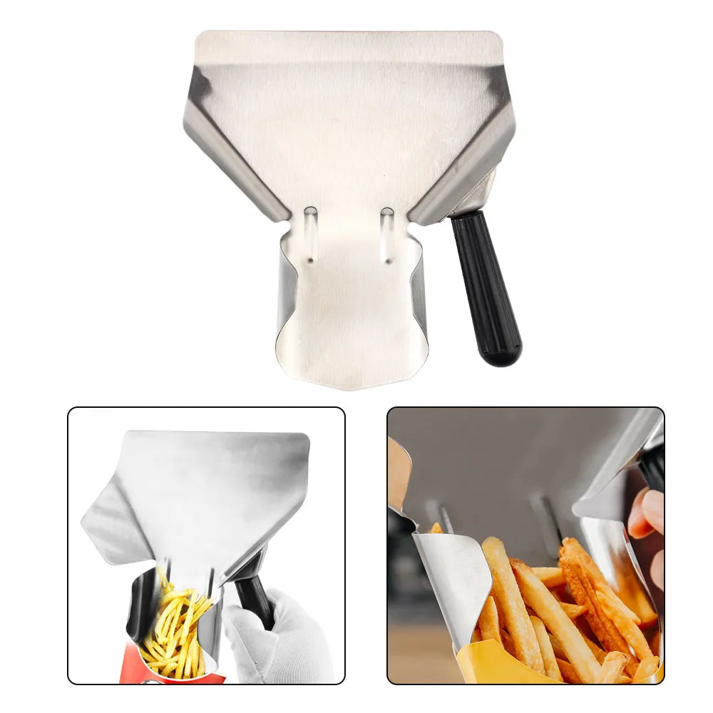 Stainless Steel Baking Tool Shovel - Ideal for Popcorn, French Fries, and Hamburgers - A Must-Have Kitchen Gadget