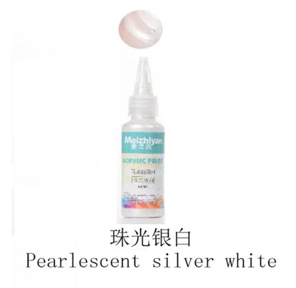 60/100ml Golden Acrylic Paint – Metal Pearlescent Waterproof Non-Fading Gypsum Glue for DIY Hand Painting
