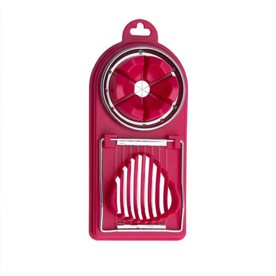Multifunctional 2-in-1 Egg Cutter — PP Base with Stainless Steel Wire, High-Quality Hanging Kitchen Tool