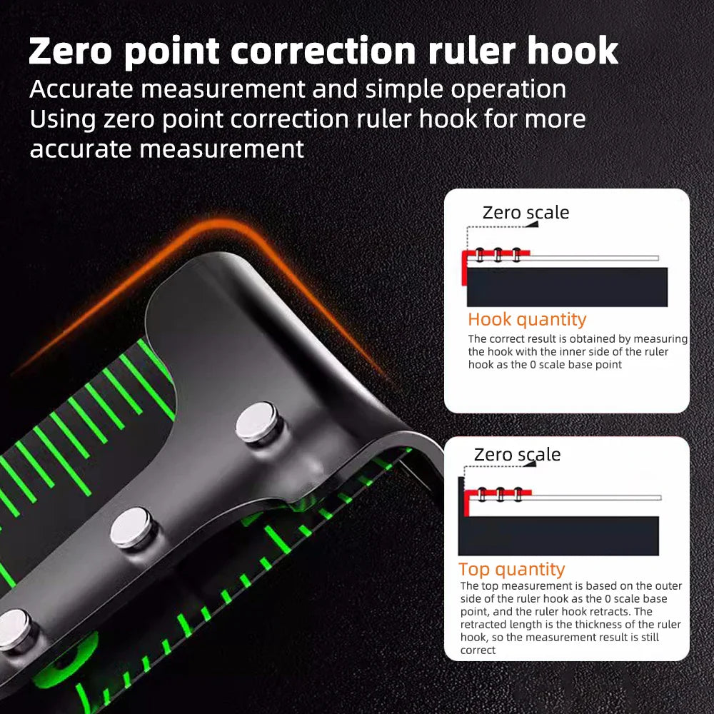 Fluorescent Metric Measuring Tape: Self-Locking Steel Tape Measure - High Precision, Wear-Resistant Ruler Tool in 5/7.5/10M Lengths
