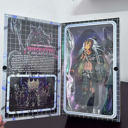 NECA Predator Clan Leader Action Figure — Deluxe Concrete Jungle Alien Warrior Model Toy & Desk Decor Gift