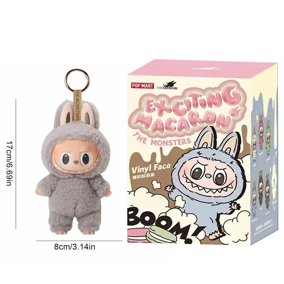 High-Quality Cute Labubu The Monsters Box Toy – Cardiac Macarone Kawaii Figure Model Bag, 1:1 Replica Gift