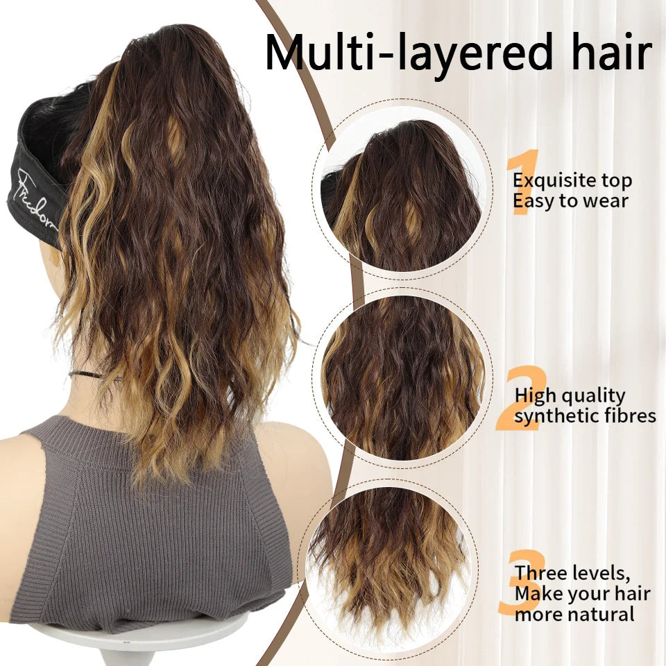 LUPU 14" Synthetic Curly Claw Clip-In Ponytail – Heat-Resistant Fashion Hair Extension for Daily Wear, Halloween & Holidays