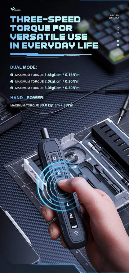 JAKEMY JM-8193 180-in-1 Electric Screwdriver Set – Precision Cordless Tool with Magnetic Bits for Phone, Glasses & Electronics Repair