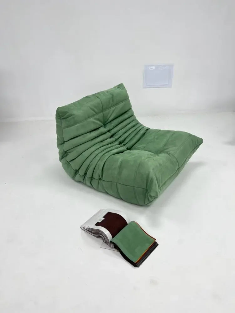 Caterpillar Single Sofa Chair – Cozy Tatami Lounge Chair for Living Room, Bedroom, Balcony, Reading, and Leisure
