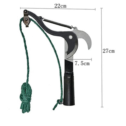 High-Altitude Extendable Lopper & Pruning Saw | Rope-Assisted Tree Branch Cutter for Fruit Trees | Garden Trimmer Tool