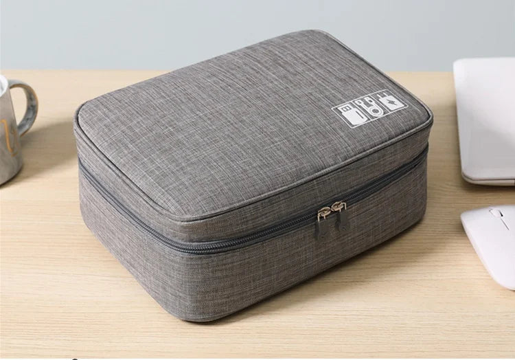 Waterproof Portable Cable Storage Bag – Digital Organizer for USB Cables, Chargers & Travel Accessories