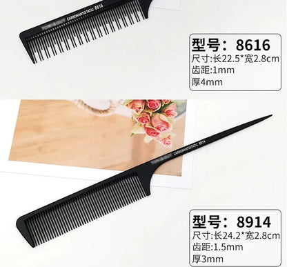 Professional Stainless Steel Hair Tail Comb – Fine Teeth Salon Styling Comb, Spiked Hair Care Tool for Barbers