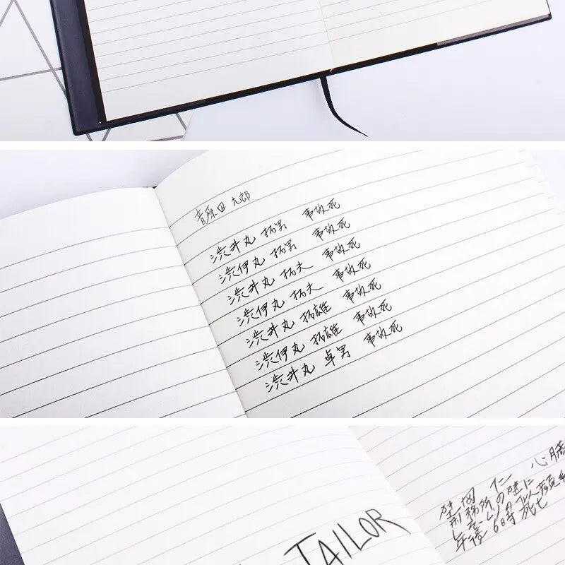 A5 Anime Notebook Set – Leather Journal, Feather Pen, Animation Art Writing Notepad with Necklace
