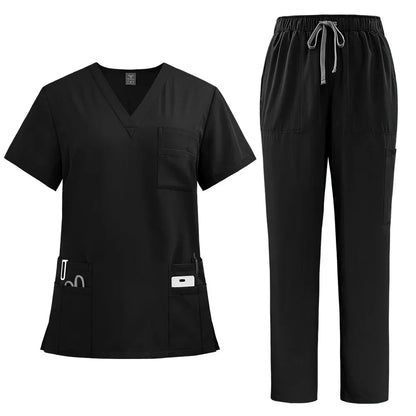 Classic Nurse Scrubs Set for Men - Medical Uniform with Surgical, Dental, and Clinical Accessories, Top and Pants Workwear