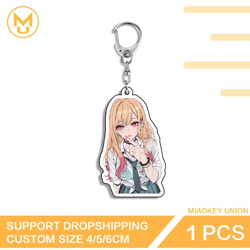 Kitagawa Marin Acrylic Keychain - Double-Sided Transparent Anime Character Jewelry