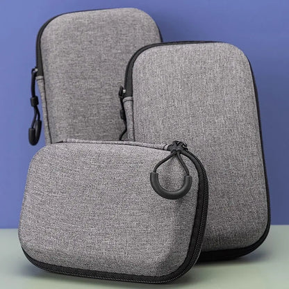 Mini EVA Storage Bag — Zipper Carrying Pouch for AirPods, Earphones, Phone, Charging Cables & Digital Accessories