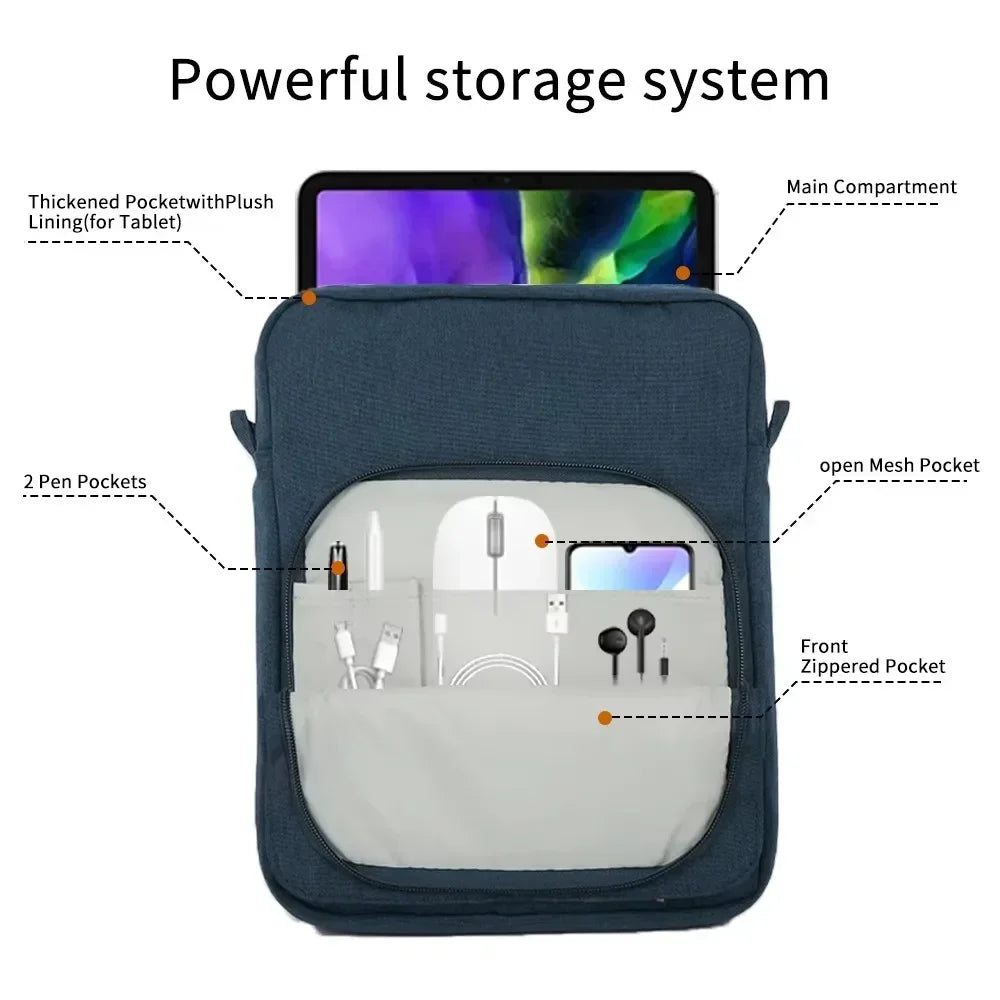 Tablet Bag Case for Samsung Galaxy Tab S11/S10 Plus/Ultra/S9/S8 FE+ — Universal Laptop Pouch Handbag for Tab S11 Lite Accessories