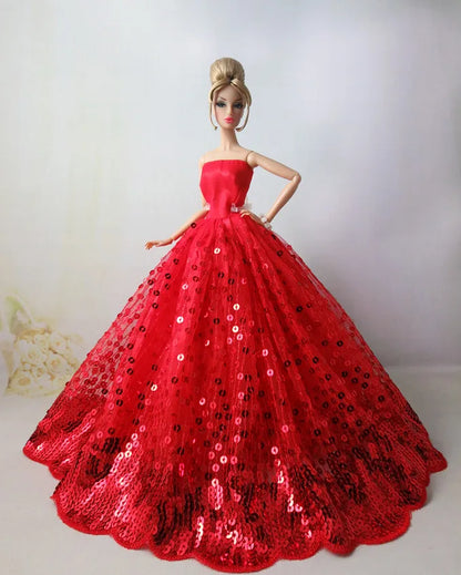 Barbie Doll Wedding Dress – Elegant Outfit for 11.5" & 12" Dolls