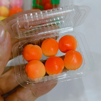 1/6 Miniature Dollhouse Fruit Set – Mini Peach & Grape with Box for Blythe, OB11, BJD Dolls