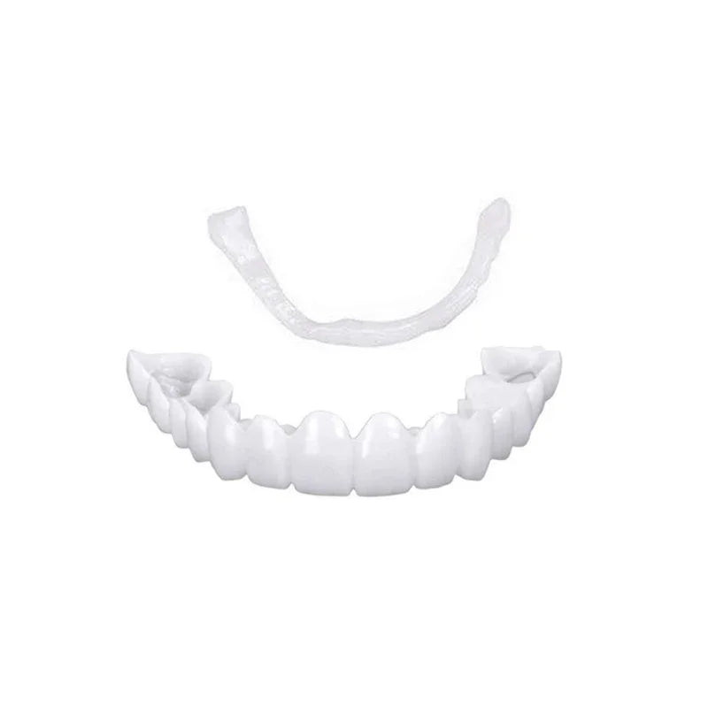 White Fake Teeth Cover – Whitening & Interdental Gap Decor, Portable Braces for Aesthetic Dental Beauty