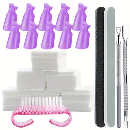 LULAA Nail Soak Off Clips - UV Gel Polish Remover Caps for Fingernail Removal