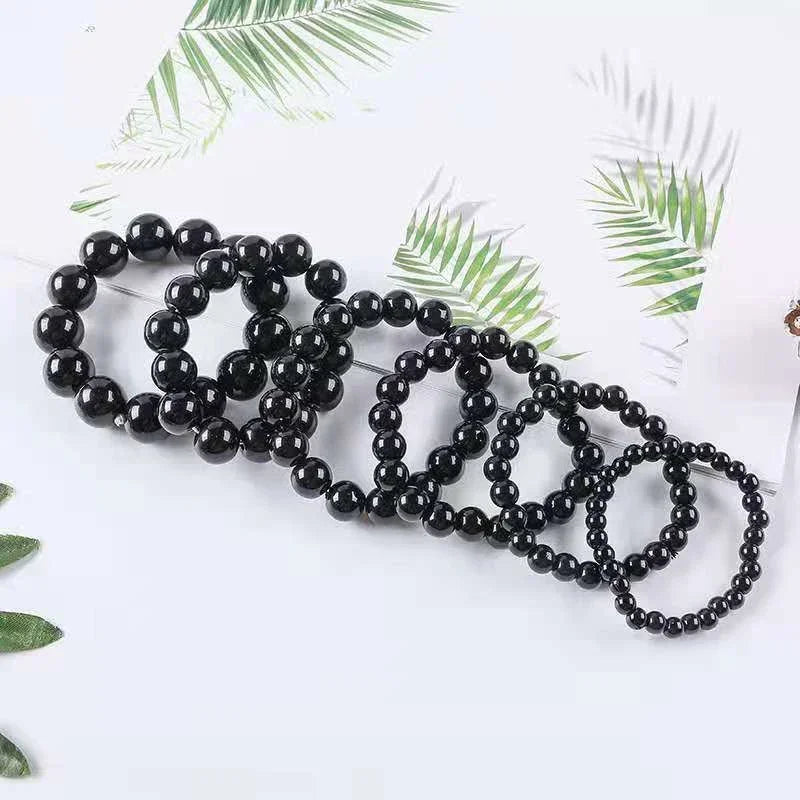 Black Obsidian Natural Stone Bracelet | Fat Relief, Blood Circulation & Anti-Anxiety Jewelry for Men & Women