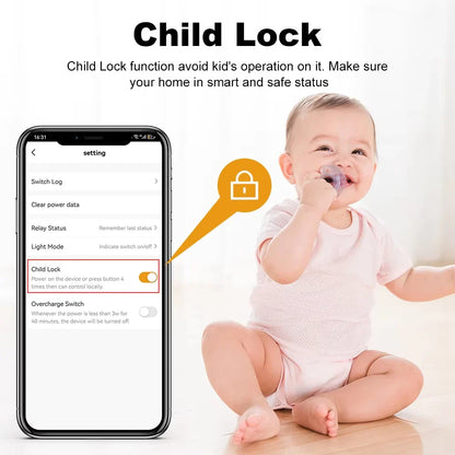 WiFi 20A Smart Socket with Power Monitoring – Tuya EU Plug Timer, Child Lock Outlet Compatible with Google Home, Alexa & SmartThings