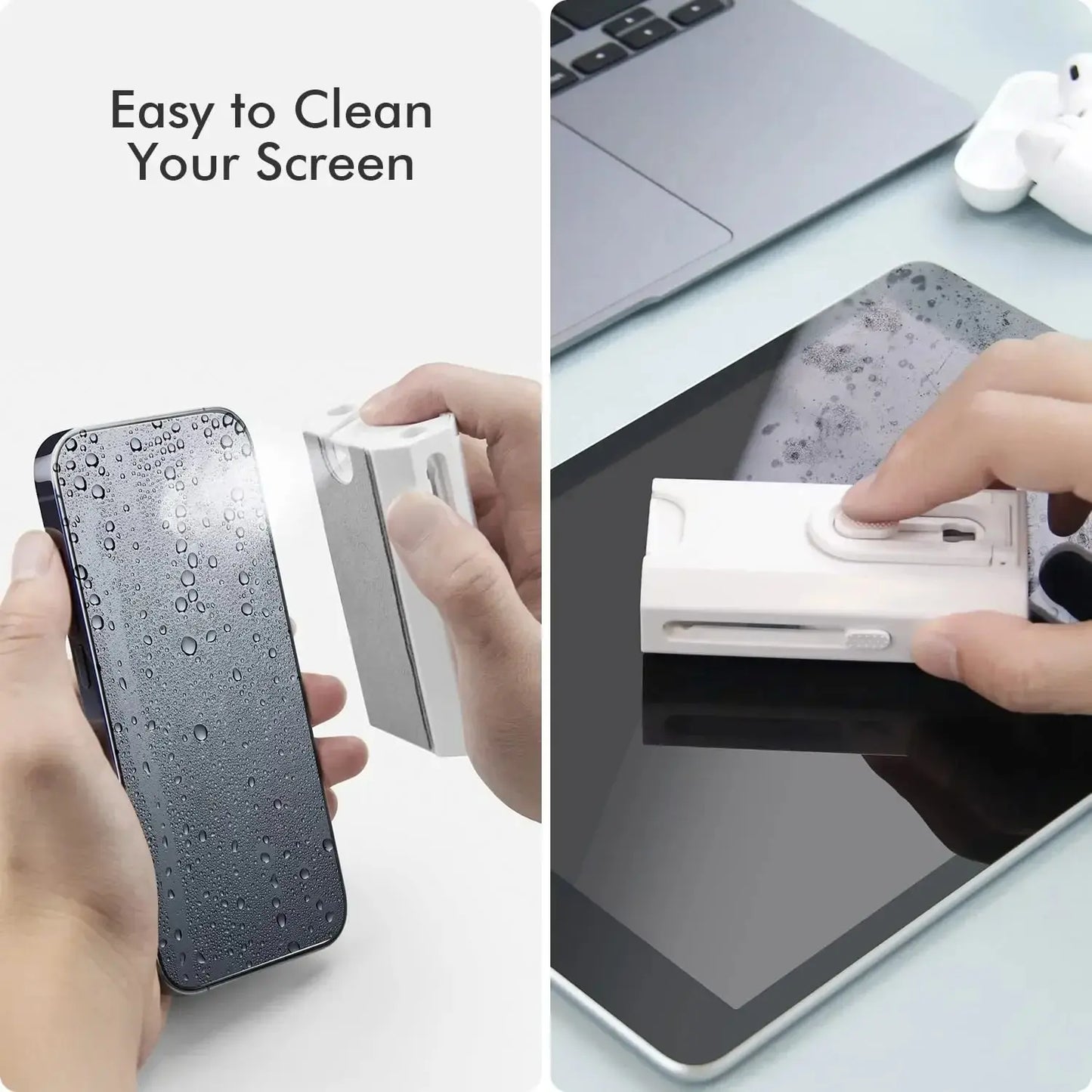 8-in-1 Computer Cleaning Kit: Microfiber Screen Cleaner, Earphone Cleaning Brush, Keycap Puller, and More - Camera, Tablet, Tools Included