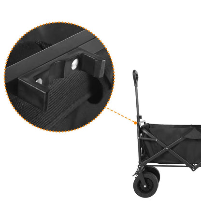 500lbs Heavy Duty Foldable Wagon — Portable Outdoor Utility Cart, Collapsible Shopping, Beach & Garden Pull Trolley