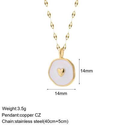 Heart Evil Blue Eye Sun Necklace – Cute Dog, Bee & Elephant Gold Pendant with Long Stainless Steel Chain for Women