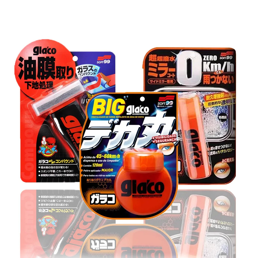 Soft99 Glaco Car Windshield Rain Repellent — Glass Hydrophobic Coating & Oil Film Remover for Anti-Rain Car Glass