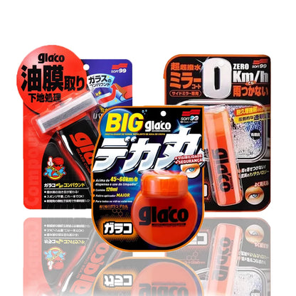 Soft99 Glaco Car Windshield Rain Repellent — Glass Hydrophobic Coating & Oil Film Remover for Anti-Rain Car Glass