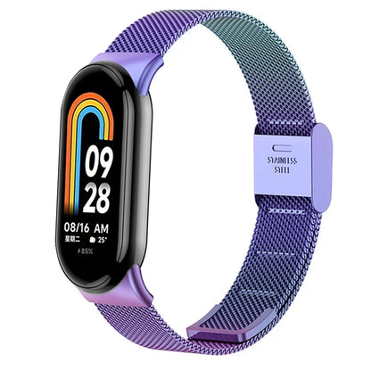 Stainless Steel Mesh Strap for Xiaomi Mi Band 9 & 8 – Metal Replacement Watchband Accessory