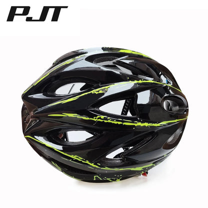 PJT 4-in-1 Lightweight Cycling Helmet - 18 Breathable Holes, Detachable Sun Visor & Goggles for Adults, Road & MTB Bike Helmet