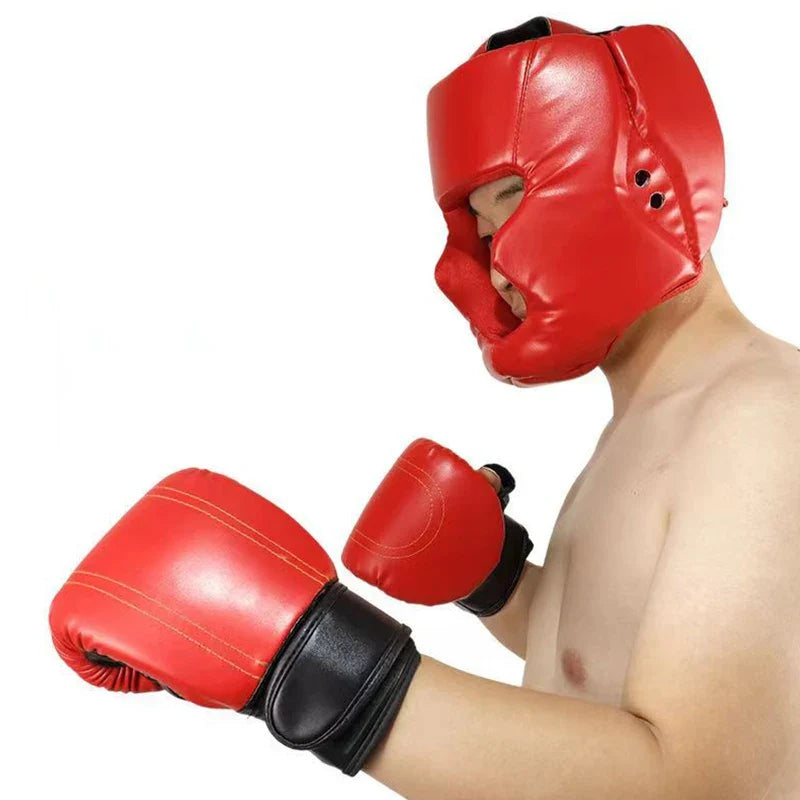Boxing Gloves for Adults - Unisex Leather Sanda Training Gloves for Men & Women - Sports Protection Mitts