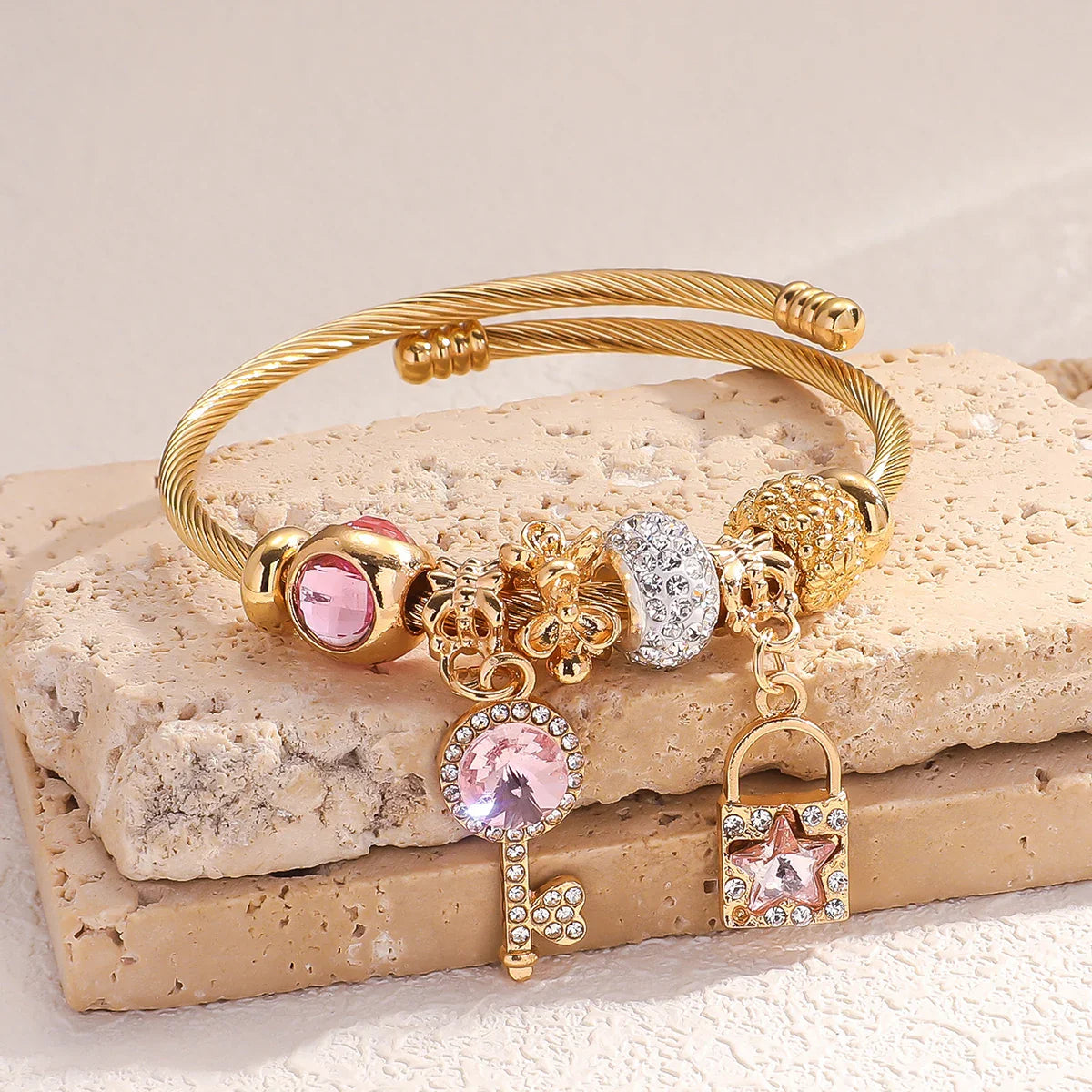 Fashionable Women's Stainless Steel Multi-Element Bracelet – Ideal for Daily Wear, Parties & Festival Gifts