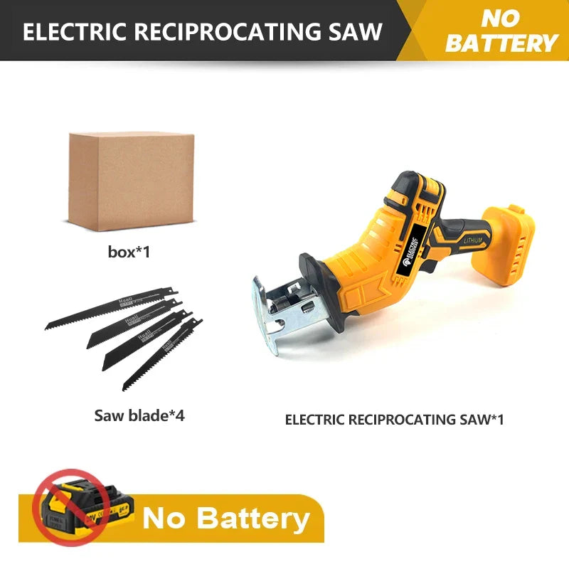 Electric Goddess Cordless Reciprocating Saw – Multi-Functional Metal & Garden Tree Cutting Power Tool for DeWalt 20V Batteries