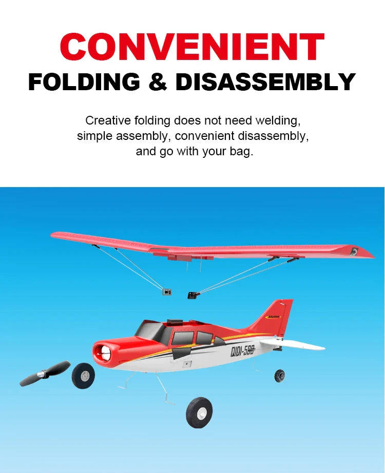 Qidi560 Moore M7 Off-Road RC Plane – 4CH Brushless Fixed-Wing Aircraft, EPP Foam, Remote Control Airplane Toy