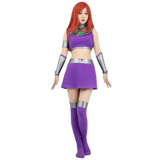 WENAM Princess Starfire Purple Costume for Women — Koriand’r Halloween & Theme Party Outfit