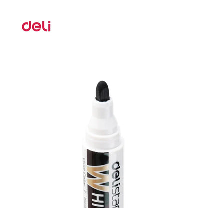 Deli Erasable Whiteboard Marker Pen Set – Dry Erase Office Marker with Ink Bottle, Blue/Black/Red for Whiteboard & Blackboard