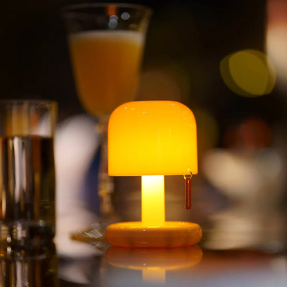Cozy Ambiance Anywhere: Mini Desktop Sunset Night Lamp - Mushroom Style LED Night Light - USB Rechargeable - Perfect for Coffee Bars, Home Decor, and Bedroom Atmosphere