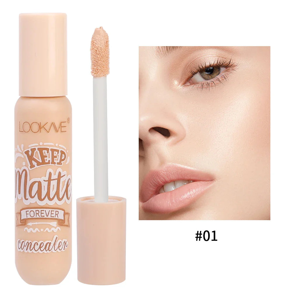 Waterproof Matte Liquid Concealer – Moisturizing Cream for Acne, Dark Circles, Face Contouring & Foundation Makeup
