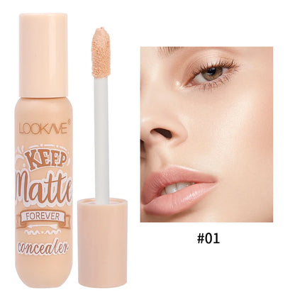 Waterproof Matte Liquid Concealer – Moisturizing Cream for Acne, Dark Circles, Face Contouring & Foundation Makeup