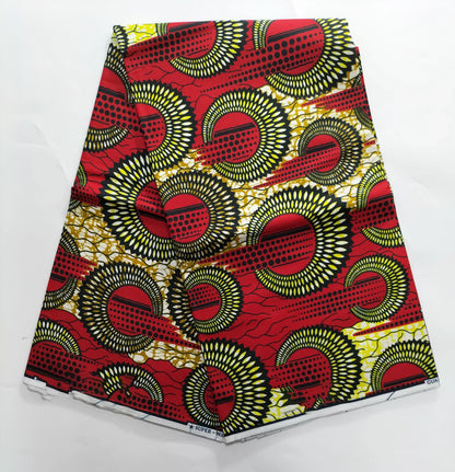 African Real Wax Print Fabric - 100% Cotton Nigerian Ankara Sewing Material for Party Dresses