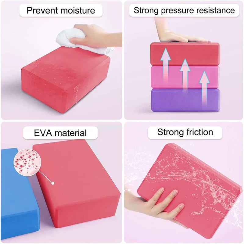 EVA Yoga & Pilates Blocks – Exercise Bricks for Home Fitness, Reinforcement, and Workout Support