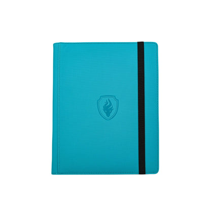9-Pocket Trading Card Binder — Premium PU Cover Zip Card Holder Book, Durable Side-Loading Card Organizer