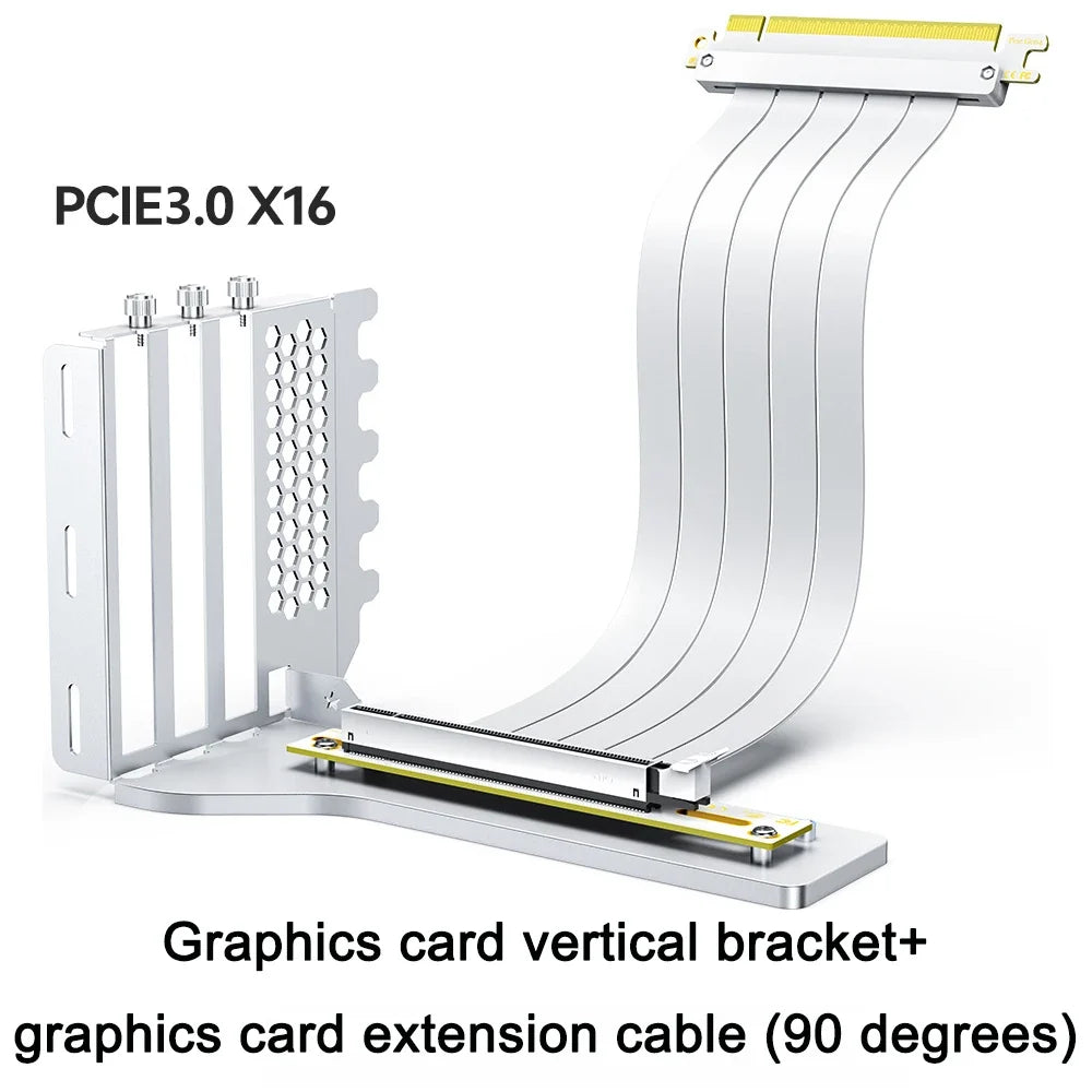 PCIe 3.0/4.0 x16 Vertical GPU Holder Kit - Graphics Card Riser Bracket Support for ATX & Micro ATX PC Cases